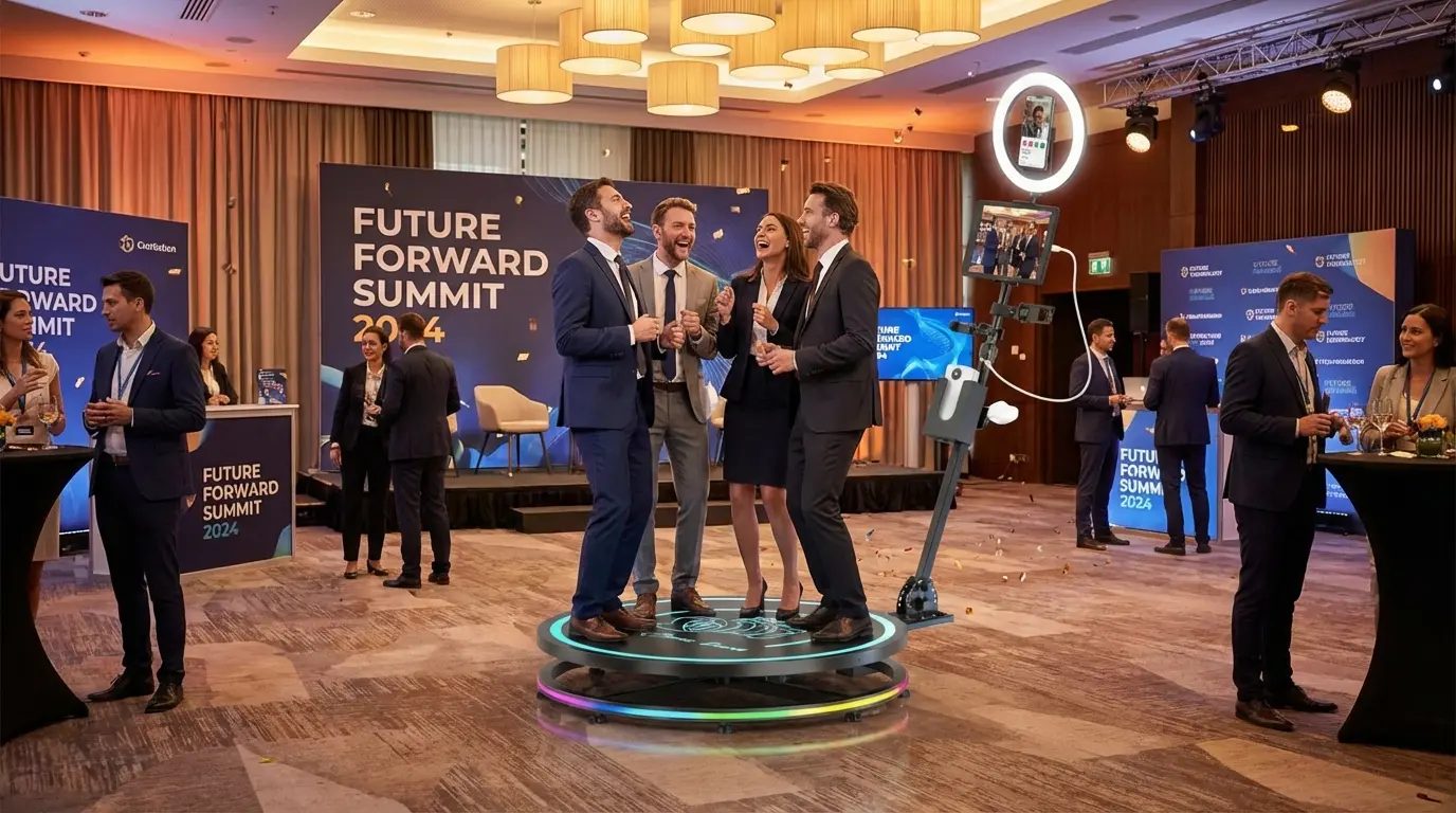 Corporate event with EVO 360 photo booth